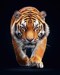 Fototapeta premium Tiger Roams Dense Forest Majestic Creature in its Natural Habitat