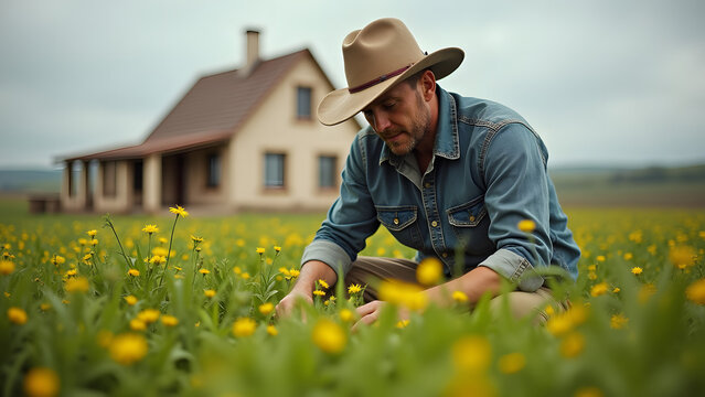 young man working on the farm