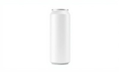 blank white aluminum can, perfect for custom designs or branding. Ideal for beverages, this mockup showcases sleek and modern look