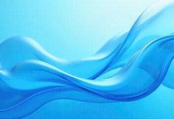 Fototapeta premium Abstract Blue Liquid Waves Flowing Seamlessly