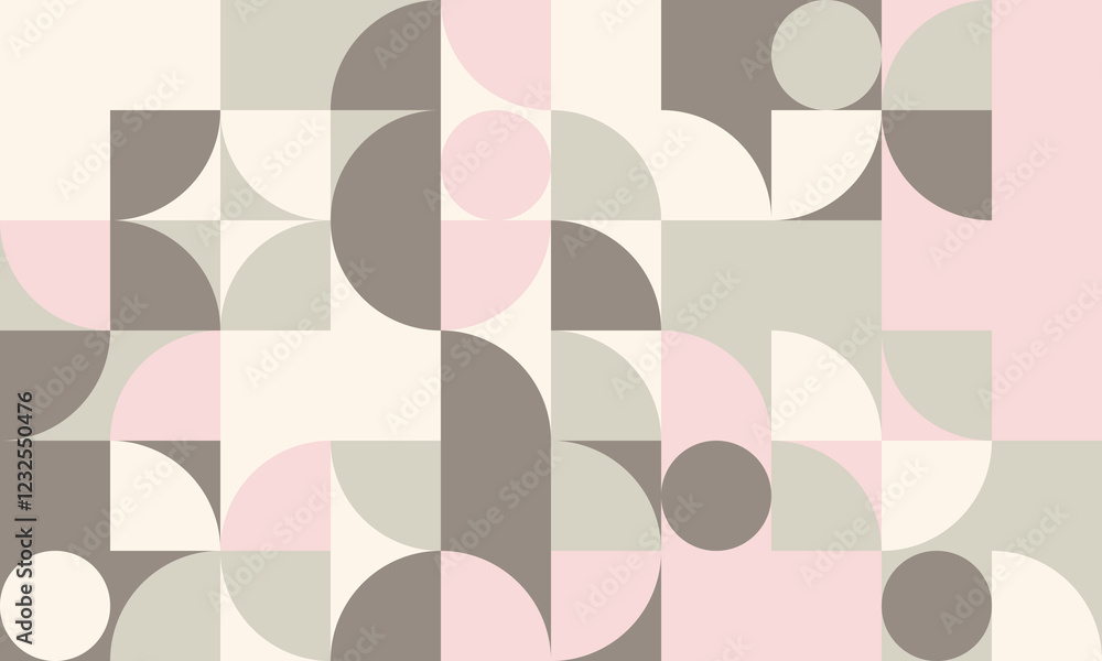 Poster modern geometric pattern with seamless shapes. ideal for minimal textile design, abstract background