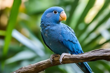 Fototapeta premium Stunning Blue Parrot on a Branch