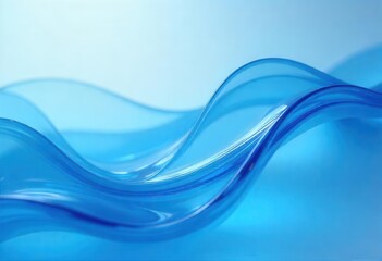 Fototapeta premium Abstract Blue Wave: Fluid Design Background