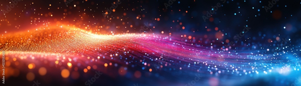 Poster abstract background featuring vibrant colorful lights in a dynamic pattern and design
