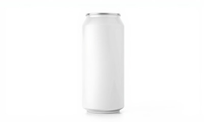 blank white aluminum can ready for branding or design. Ideal for mockups and presentations