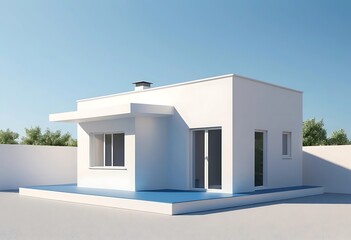 Modern Minimalist White House Architectural Design