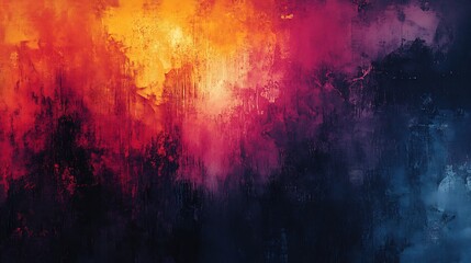Fototapeta premium Fiery abstract art glows warmly with rich red orange and deep blue hues. AI Generated