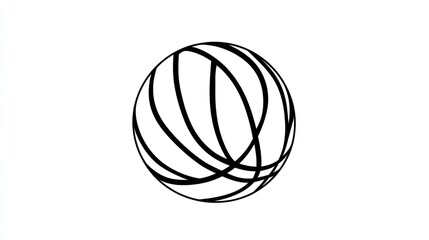 Abstract globe lines; global connection concept; white background; website design