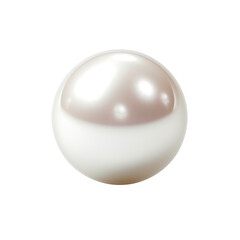 Loose white pearl on a white background transparent png