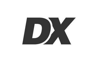 DX Techno Editable Font Logo For Corporate Branding. Bold, Futuristic Design With Unique Typographic Ideas. Minimal Custom Type And Dynamic Letter