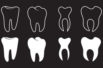 Print Tooth Icon  Vector illustration.  1176