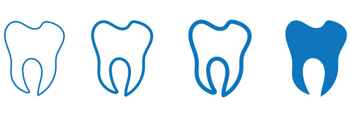 Print  Tooth vector icon set. dentist illustration sign collection. 1176