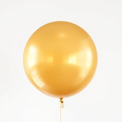 gold balloon isolated on white background