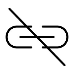 Link Off Vector Line Icon Design