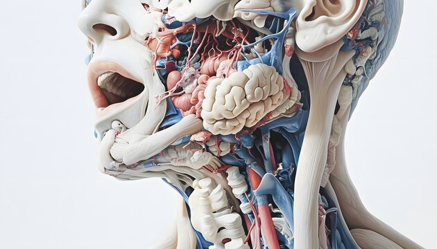 Detailed Anatomy Of Human Head Neck And Brain