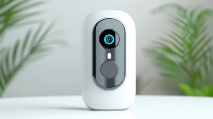 White robot sitting on table, a glimpse into the future of artificial intelligence