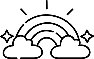  Rainbow Outline Icon