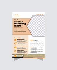 A professional, modern flyer template showcasing a creative marketing agency.