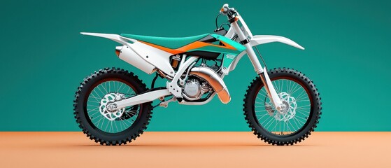 Fototapeta premium Adventure Seekers Dream OffRoad Dirt Bike Motocross Knobby Tire Action