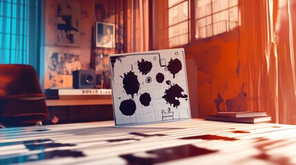 Picture of the psychological Rorschach test generated in AI