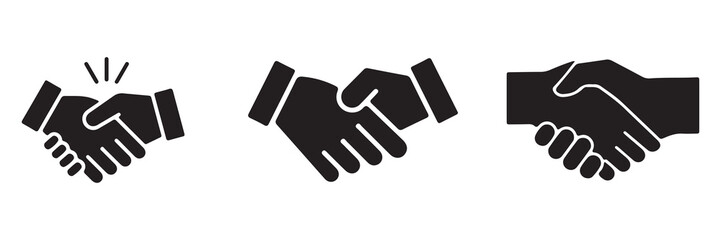 Handshake vector icon. Business Handshake icon set. Vector illustration eps 10