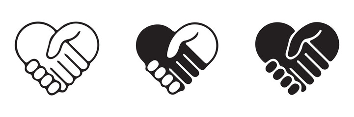 Handshake vector icon. Business Handshake icon set. Vector illustration eps 10