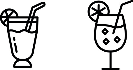 Refreshing and Vibrant Drinks Icon for Beverages, Refreshments, and Enjoyable Sips