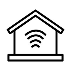 Smart Home Vector Line Icon Design