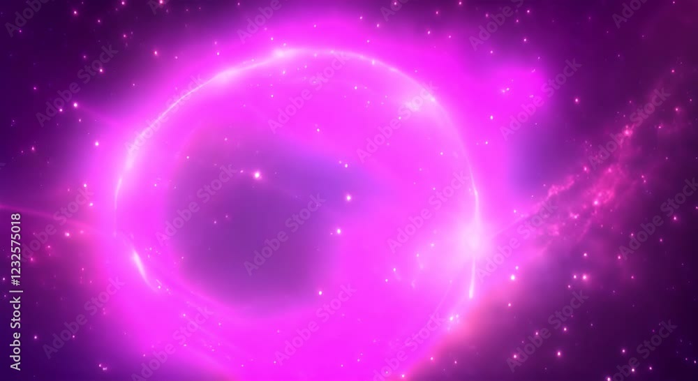 Poster loop animation of space nebula towards light loop animation glowing galaxies and stars passing foota