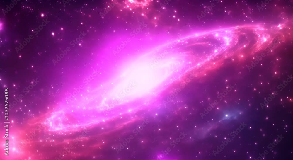 Poster loop animation of space nebula towards light loop animation glowing galaxies and stars passing foota