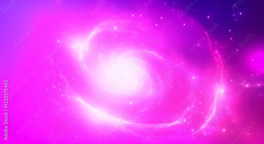 Poster loop animation of space nebula towards light loop animation glowing galaxies and stars passing foota