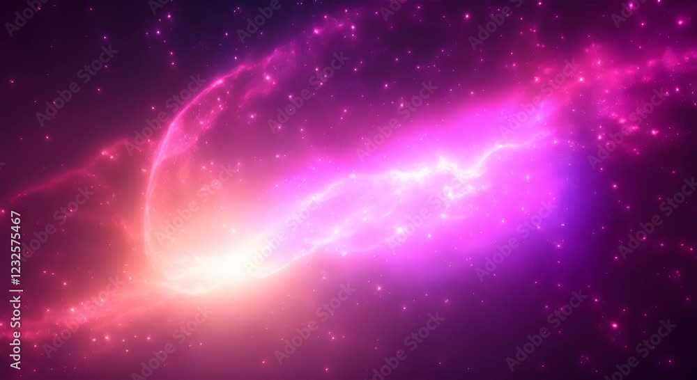 Poster loop animation of space nebula towards light loop animation glowing galaxies and stars passing foota