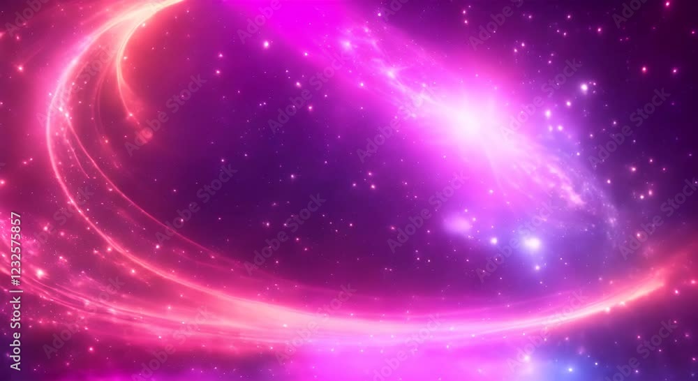 Poster loop animation of space nebula towards light loop animation glowing galaxies and stars passing foota