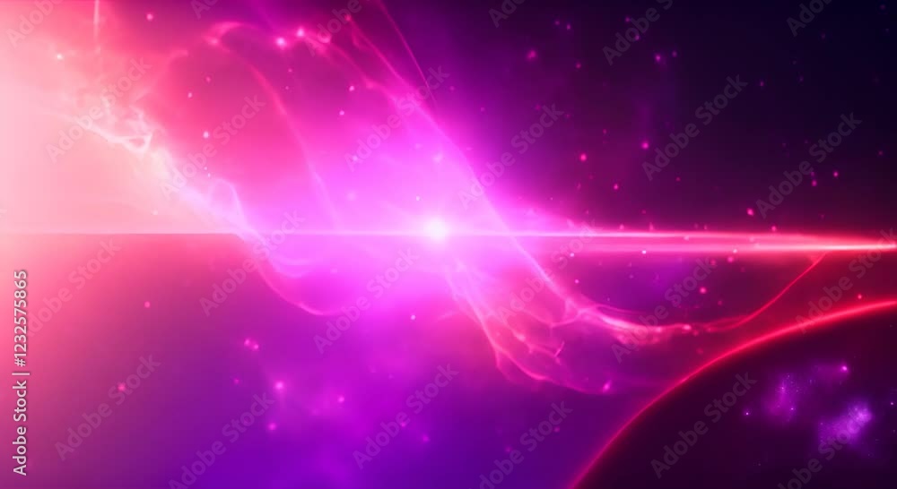 Poster loop animation of space nebula towards light loop animation glowing galaxies and stars passing foota
