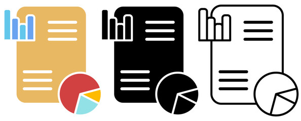 audit and data analysis icon, simple flat style, symbol vector illustration sign logo template pictogram, for ui or ux isolated on white for mobile app, editable