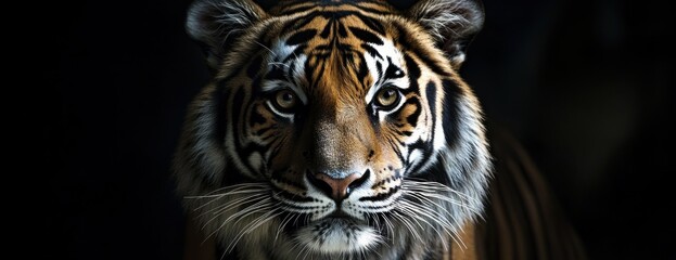 Obraz premium Majestic Tiger Portrait: A Captivating Close-Up