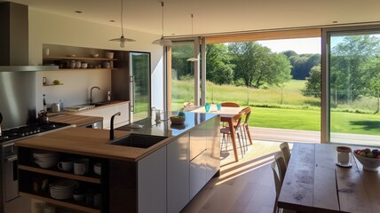 The Perfect Blend of Comfort and Sophistication in a Spacious Kitchen