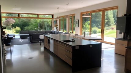 The Perfect Blend of Comfort and Sophistication in a Spacious Kitchen
