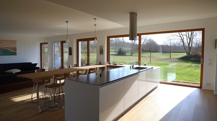 The Perfect Blend of Comfort and Sophistication in a Spacious Kitchen