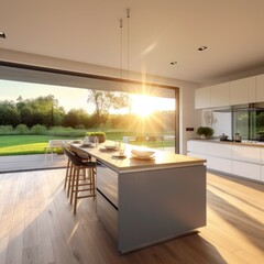 The Perfect Blend of Comfort and Sophistication in a Spacious Kitchen