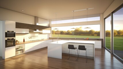The Perfect Blend of Comfort and Sophistication in a Spacious Kitchen