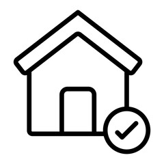 House Vector Line Icon Design
