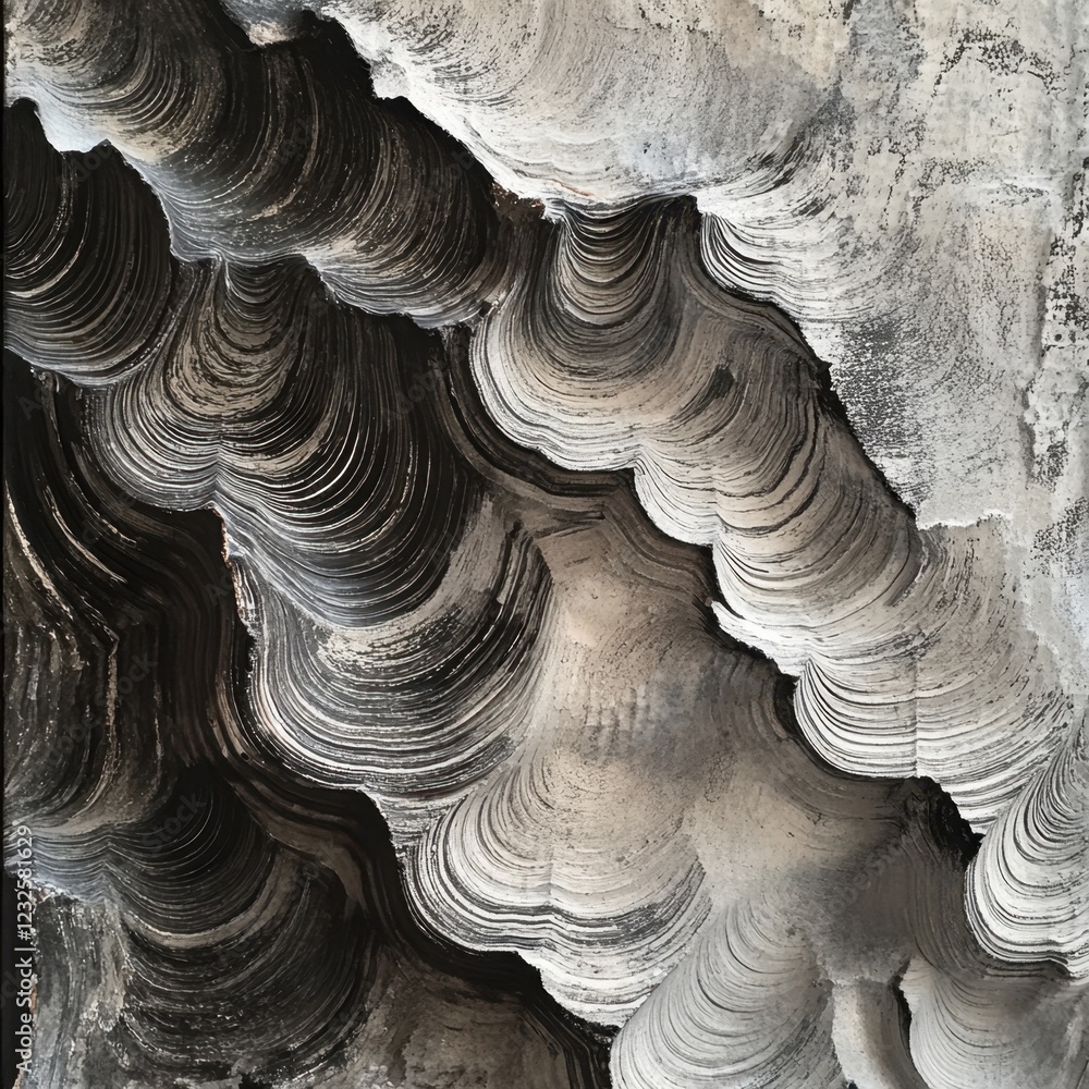 Aufkleber abstract natural patterns in layered stone illustrating texture and form