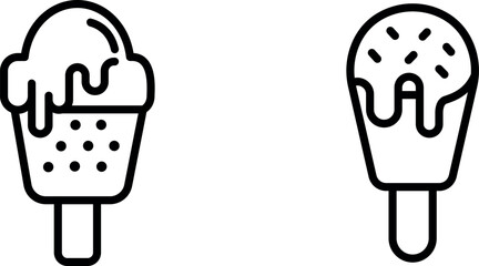 Sweet and Colorful Ice Cream Icon for Desserts, Treats, and Summer Fun