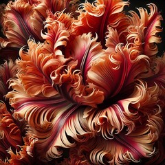 Frilled Extravaganza The extravagantly frilled petals of a parro