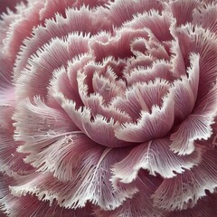 Fringed Edges The close up reveals the intricately fringed edges