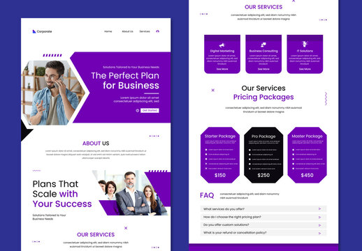Corporate Landing Page Design