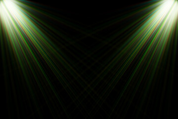 Colorful spotlights on black background