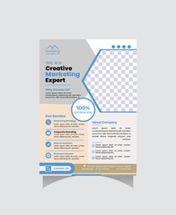 A professional, modern flyer template showcasing a creative marketing agency.
