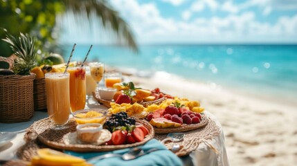 Tropical Beach Breakfast: A Luxurious and Refreshing Start to the Day